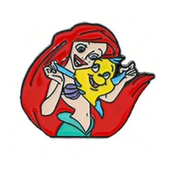 DISNEY’S The Little Mermaid “Ariel & Flounder” Trading Pin (BRAND-NEW!) - Picture 1 of 3